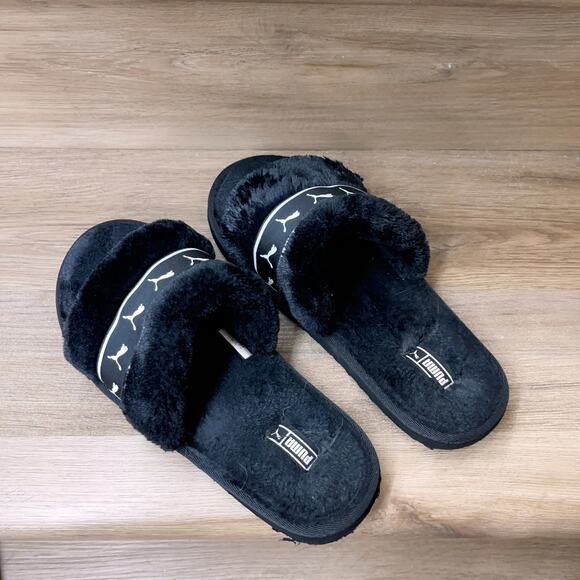 Women's Puma Fluff Remix Slides (Black US7) - Picture 5 of 8